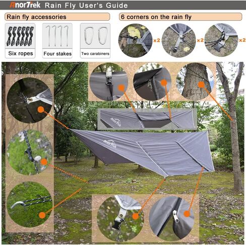 Professional Camping Hammock with Mosquito Net, Lightweight Portable Double Hammock with Two 10 FT Hammock Tree Straps, 230T Nylon Hammock for Camping, Hiking, Yard, Backpacking Blue in Kuwait