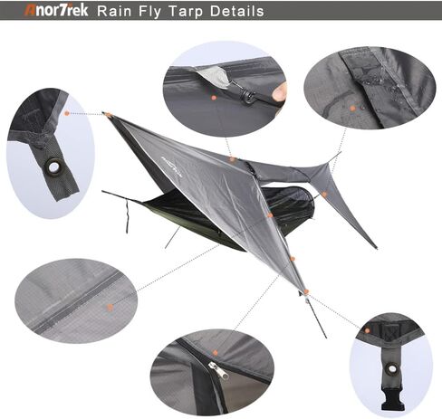 Professional Camping Hammock with Mosquito Net, Lightweight Portable Double Hammock with Two 10 FT Hammock Tree Straps, 230T Nylon Hammock for Camping, Hiking, Yard, Backpacking Blue in Kuwait