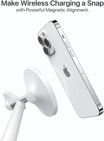 محطة شحن لأجهزة Apple المتعددة، لحامل شاحن MagSafe، شاحن لاسلكي لـ MagSafe 3 في 1 لسلسلة iPhone 16 15 14 13 12، وساعة Apple، وAirPods Pro/3/2 (يتضمن محول 30 وات) in Kuwait