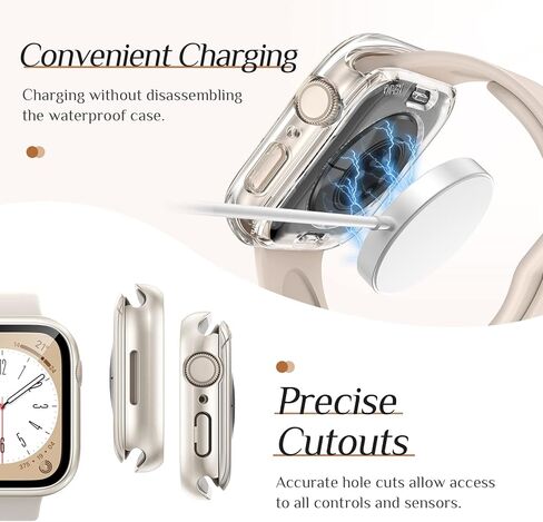 2-Pack Goton Waterproof Apple Watch Case for SE Series 6 5 4 Screen Protector 40mm, 360 Protective Glass Face Cover + Back Bumper for iWatch Accessories 40 mm in Kuwait