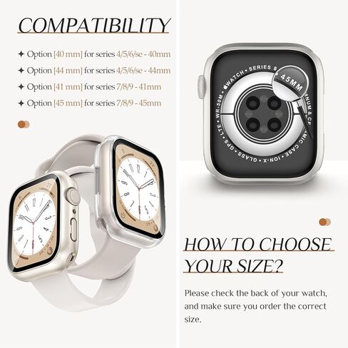 2-Pack Goton Waterproof Apple Watch Case for SE Series 6 5 4 Screen Protector 40mm, 360 Protective Glass Face Cover + Back Bumper for iWatch Accessories 40 mm in Kuwait