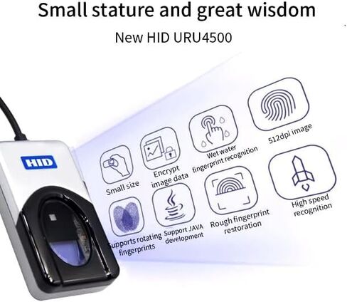 المصادقة البيومترية لقارئ بصمات الأصابع - DigitalPersona URU4500 USB - ماسح بصمات الأصابع - ماركة HID الأصلية in Saudi Arabia