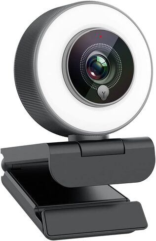 Angetube Streaming 1080P HD Webcam Built in Adjustable Ring Light and Mic. Advanced autofocus AF Web Camera for Google Meet Gamer Facebook YouTube Streamer in Saudi Arabia