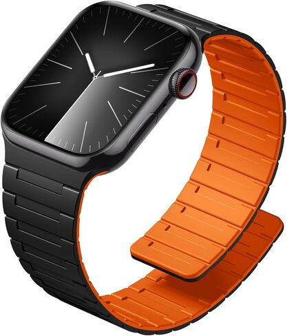 SNBLK Magnetic Watchband Compatible with Apple Watch for Men 44mm 45mm 46mm 49mm 42mm 41mm 40mm 38mm Women, Silicone Sport Strong Magnet Strap for iWatch Series 11 Ultra 3 Ultra 2 Se 10 9 8 7 6 5 4 1 in Saudi Arabia
