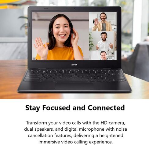 Acer Chromebook 317 CB317-1H-C6RK Laptop | Intel Celeron N4500 | 17.3" Full HD IPS Display | 4GB LPDDR4X | 128GB eMMC | Intel Wireless Wi-Fi 6 AX201 802.11ax | Chrome OS, Silver in Saudi Arabia