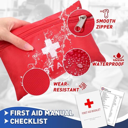 مجموعة الإسعافات الأولية الصغيرة، 200 قطعة من أدوات الإسعافات الأولية الصغيرة المقاومة للماء للسفر، مجموعة الإسعافات الأولية نظيفة وعلاج وحماية معظم الإصابات، مجموعة الإسعافات الأولية للمنزل والتخييم والمشي لمسافات طويلة ومستلزمات الإنقاذ في حالات الطوارئ in Kuwait
