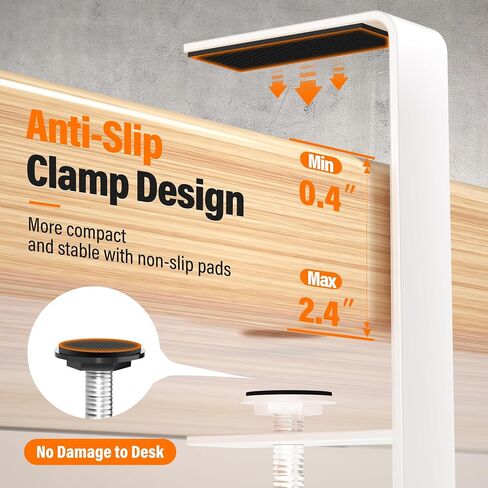 Under Desk Cable Management Tray No Drill, Cinati Upgraded Clamp Cable Management Box, Computer Cord Organizer for Desk, Desk Wire Management for Office, Home -No Damage to Desk (White) in Saudi Arabia