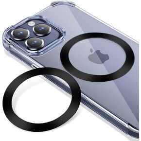 pop-tech for Magsafe Ring Sticker 2 Pack Ultra-Thin(0.3mm): Mag Safe Adapter for Pop Magnetic Socket Wallet Phone Ring Grip Car Mount - Universal Adhesive Metal Ring(NO Magnet) for iPhone Samsung Case