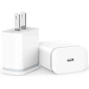 for iPhone 16 15 14 13 12 11 USB C Wall Charger, 20W 2-Pack Charging Block USBC Power Adapter PD Plug Box Type C Brick Cube for iPhone 16 15 14 13 12 11 Pro Max XS X XR SE 8 Plus, Pad Pro