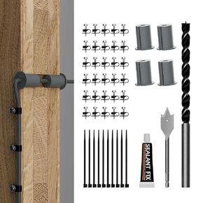 Starlink Cable Routing Kit for Gen 2 Gen 3 Starlink Cable Grommets Wall Pass Through Tool Kit for Roof Mounting Wall Mount Including 1" & 5/16" Drill Bit, Wire Clips Glue & Cable Ties