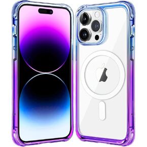 حافظة Mkeke مغناطيسية مصممة لهاتف iPhone 14 Pro مع Magsafe [حماية من السقوط من الدرجة العسكرية] [غير صفراء] حافظة هاتف مضادة للصدمات لهاتف Apple iPhone 14 Pro 2022 أرجواني أزرق in Kuwait