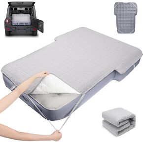 Car Air Mattress Sheet, Cotton-Lined SUV Air Mattress Fitted Sheet, Ultra Soft TPU Waterproof Car Bed Sheet Fits SUV Air Mattress (Gray)