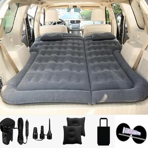 SUV Air Mattress for Car Camping, Inflatable 5.5 Inch Thickened Car Air Bed Mattress, Adjustable Independent Air Mattress with Air Pump for Small/Mid SUV, Minivan, Truck | 400 lb Capacity