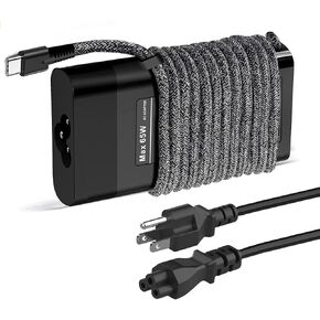 New Slim 65W HP Laptop Charger USB C for HP Envy X360,Spectre X360,Elitebook x360,Replacement for HP Chromebook X360 Charger Spectre/Elitebook/Elite x2/Envy/ProBook Travel Type C Power Cord Ac Adapter