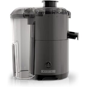BLACK+DECKER Quiet Fruit & Vegetable Juicer, JE2500B, Non-Drip Spout, Compact Design, Easy to Assemble, Dishwasher-Safe