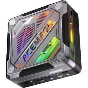 كمبيوتر ألعاب صغير ACEMAGIC AM18، AMD Ryzen 7 8845HS (8C/16T، حتى 5.1 جيجا هرتز)، 32 جيجا بايت ثنائي القناة DDR5 1 تيرابايت PCle 4.0 M.2 SSD، كمبيوتر صغير AMD Radeon 780M، ثنائي 2.5 جيجا LAN/WiFi 6/BT5.2 /8K جهاز كمبيوتر صغير بشاشة ثلاثية in Kuwait