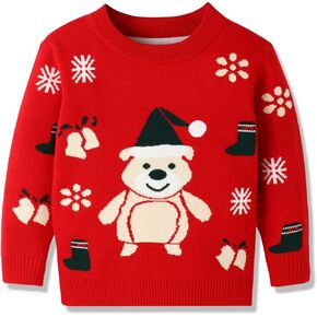 Toddle Baby Girl Boy Christmas Outfit Baby Girl Boy Christmas Sweater Sweatshirt Warm Crewneck Winter Clothes
