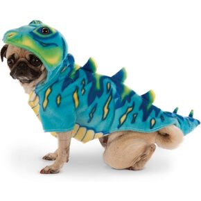 Blue Dino Hoodie for Pet, X-Small