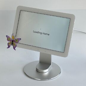 Made for Amazon Tilt Stand for Echo Hub，Rotatable Tilt Stand for Alexa Hub, Echo Hub 8" Table Stand, Aluminum Stand Holder for Echo Hub， Adjustable with 360 Degree Rotatable Desktop Stand （Silver）