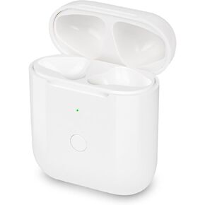 Wireless Charging Case Compatible with AirPods 1 & 2 Generation, Replacement Charger Case with Bluetooth Pairing Sync Button, White