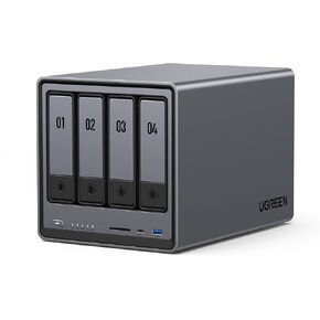 UGREEN NASync DXP4800 4-Bay Desktop NAS, Intel N100 Quad-core CPU, 8GB DDR5 RAM, 32G eMMC, 2 * 2.5GbE, 2 * M.2 NVMe Slots, 4K HDMI, Network Attached Storage (Diskless)