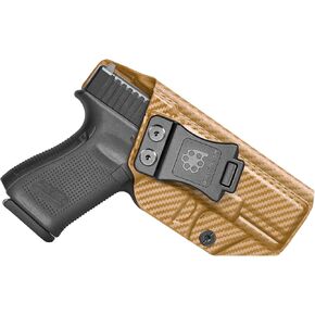 Amberide IWB OWB KYDEX Holster Fit: Glock 19 19X 44 45 (Gen 1 2 3 4 5) & Glock 23 32 (Gen 3 4) Pistol, Inside Waistband Concealed Carry, Adjustable Cant & 'Posi-Click' Retention, USA Made by Amberide