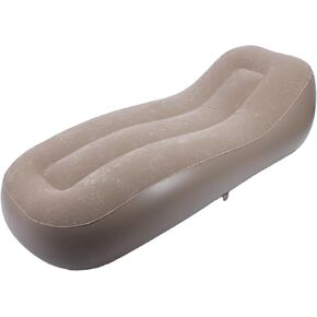 GOTOTOP Inflatable Lounger, Portable PVC Blow Up Sofa Flocking Surface Air Chair Couch Automatic Inflation 150KG Capacity for Home Beach Camping 72.8x29.9x21.7in