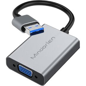 USB to VGA Adapter for Monitor Windows 11 10 7, VGA to USB3.0 Converter 1080P Multi-Display Video Cable, USB HUB Multiport for Laptop Desktop PC to Monitors, Projector, TV. (Not Support Chromebook)