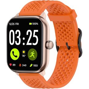 Compatible with Spade & Co Health Smartwatch 4 bands, Newest Desgined Silicone band with Metal Buckle Compatible with Spade & Co Health Smartwatch 4 1.85 Inches