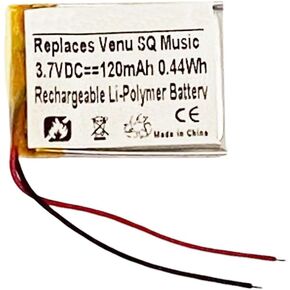 120mAh 361-00136-10, 361-00136-21 Battery Replacement Compatible with Garmin Venu SQ Music GPS Smartwatch