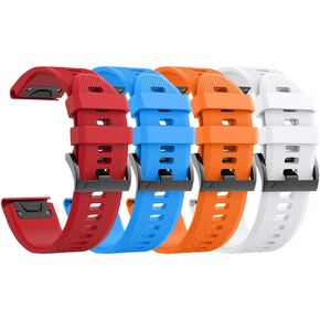 ANCOOL for Fenix 5/Fenix 6/Fenix 7 Band 22mm Silicone Watch Band for Fenix 8 Fenix E 47mm/Fenix 5 Plus/Fenix 6 Pro/Fenix 7 Pro/Forerunner 935(Black)