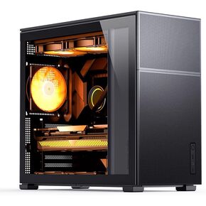JONSBO D41 MESH SC Black ATX Computer Case with Screen, ATX Motherboard PC Case Mid Tower/Support RTX 4090(335-400mm) GPU 360/280AIO,Power ATX/SFX: 100mm-220mm Multiple Tool-Free Design,Black