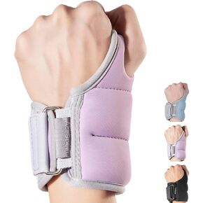 AceSpear Wrist Weights with Thumb Loops Lock, Set of 2, 2x1lb, 2x2lbs, 2x3lbs, Purple Blue Weighted Gloves for Men Women Hand Weights for Running Walking