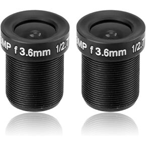 2pcs Security Camera Lens, Wide Angle CCTV Lens 3.6mm 3MP HD for Camera