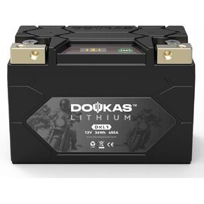 DKL9 450A LiFePO4 Motorcycle Lithium Battery, 12V 3Ah Powersports Battery, Compatible Jet Ski, Quad, Lawn Mower, ATV, UTV, Scooter, Generator Battery, Snowmobile