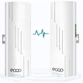 Wireless Bridge Point to Point Outdoor for Starlink Satellite Internet Extension, 5.8GHz 100Mbps Starlink WiFi Extender,Outdoor Access Point, 3KM Ethernet Bridge with 2 RJ45 LAN Port 2-Pack