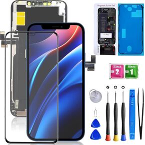 for iPhone 11 Pro Max Screen Replacement 6.5 inch, 3D Touch LCD Screen Display Digitizer Frame Assembly Repair Kit with Waterproof Seal+Repair Tools+Screen Protector for A2161, A2220, A2218