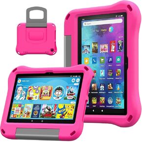 Fire HD 8 Tablet Case for Kids,Kindle Fire HD 8 Case,Amazon Fire Tablet 8 Case,DiHines Shockproof Handle Stand Kids Case Cover for Amazon Kindle Fire HD 8/8 Plus(12/10th Generation,2022/2024 Release)