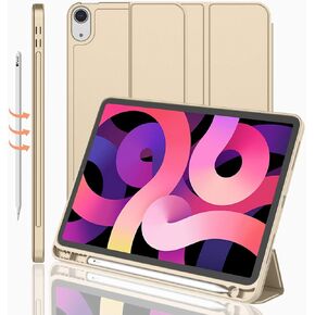 iMieet iPad Air 11 Inch Case M2 2024, iPad Air 5th/4th Generation Case 2022/2020 10.9 Inch with Pencil Holder, Trifold Stand Smart Case(Pink) in Kuwait