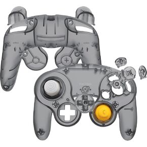 eXtremeRate Gradient Translucent Bluebell Faceplate Backplate for Nintendo GameCube Controller, Custom DIY Replacement Housing Shell Cover with Buttons for Nintendo GameCube Controller - No Controller