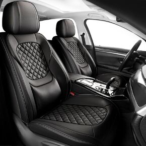 Chezope Car Seat Covers Full Set Universal Fit for Most Cars SUV Sedans Trucks Leather Car Seat Cushion Automotive Seat Cover Accessories Waterproof Leatherette Car Seat Cushion Covers Pink