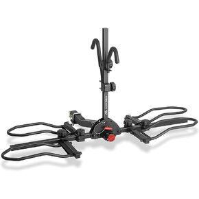 Arksen 2" Hitch Mounted Rack Smart Tilting 2-Bike Platform Style Carrier for Standard, Fat Tire, and Electric Bicycles -150 lbs Heavy Weight Capacity