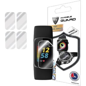 IPG for Fitbit Charge 6-5 Fitness Health Tracker Screen Protector (4 Units) Invisible Ultra HD Clear Film Anti Scratch Guard-Smooth/Self-Healing/Bubble -Free for Charge 5