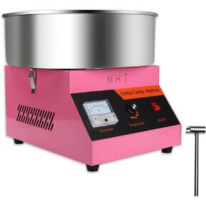 آلة حلوى القطن، آلة صنع حلوى القطن، كهربائية تجارية بقدرة 1000 واط مع وعاء من الفولاذ المقاوم للصدأ، مغرفة سكر، آلة خيط حلوى سريعة مثالية للأطفال وحفلات أعياد الميلاد في الخارج in Kuwait