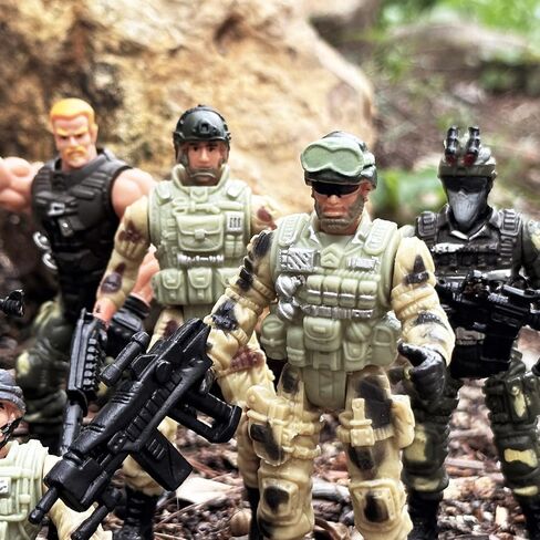 شخصيات رجال الجيش، رجال الجيش الأمريكي وفريق سوات لعبة جنود شخصيات العمل، 6 قطع شخصية قوة خاصة مع أسلحة جندي عسكري مجموعة ألعاب الجيش للأولاد 3+ in Kuwait