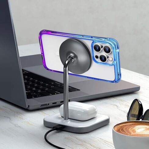 حافظة Mkeke مغناطيسية مصممة لهاتف iPhone 14 Pro مع Magsafe [حماية من السقوط من الدرجة العسكرية] [غير صفراء] حافظة هاتف مضادة للصدمات لهاتف Apple iPhone 14 Pro 2022 أرجواني أزرق in Kuwait