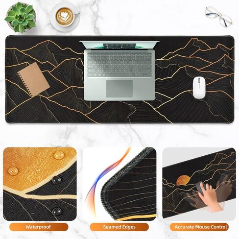 Large Gaming Mouse Pad Waterproof/Mouse Wrist Rest/Keyboard Wrist Rest Set, Non-Slip Rubber Base, Ergonomic Computer Desk Mat with Wrist Support for Keybord and Mouse, Easy Typing&Pain Relief in Saudi Arabia