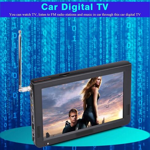 تلفزيون رقمي محمول، 7 بوصة/10 بوصة LCD 1080P ATSC تلفزيون رقمي للسيارة مع راديو FM، تلفزيون رقمي ستيريو يدعم AV داخل/خارج، بطاقة SD MMC للمطبخ، في الهواء الطلق، السيارة، التخييم (10 بوصة ATSC) in Saudi Arabia