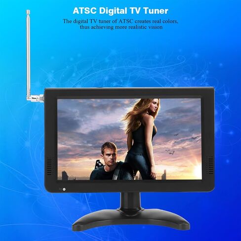 تلفزيون رقمي محمول، 7 بوصة/10 بوصة LCD 1080P ATSC تلفزيون رقمي للسيارة مع راديو FM، تلفزيون رقمي ستيريو يدعم AV داخل/خارج، بطاقة SD MMC للمطبخ، في الهواء الطلق، السيارة، التخييم (10 بوصة ATSC) in Saudi Arabia