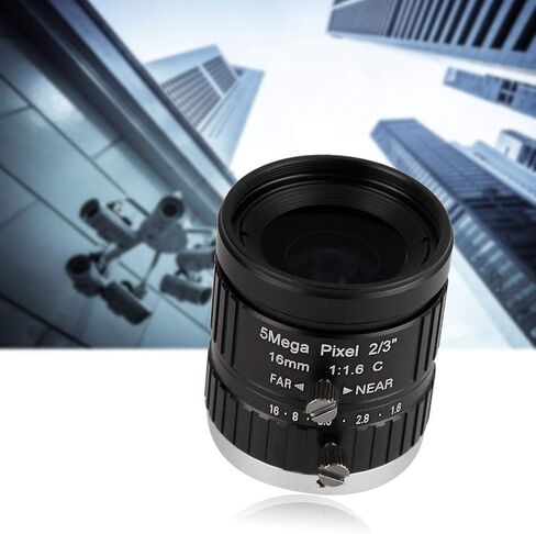 Manual Lens, 16mm 5MP Varifocal Lens C Interface 2/3 Industrial Lens for Surveillance Security Camera and CCTV Camera in Saudi Arabia
